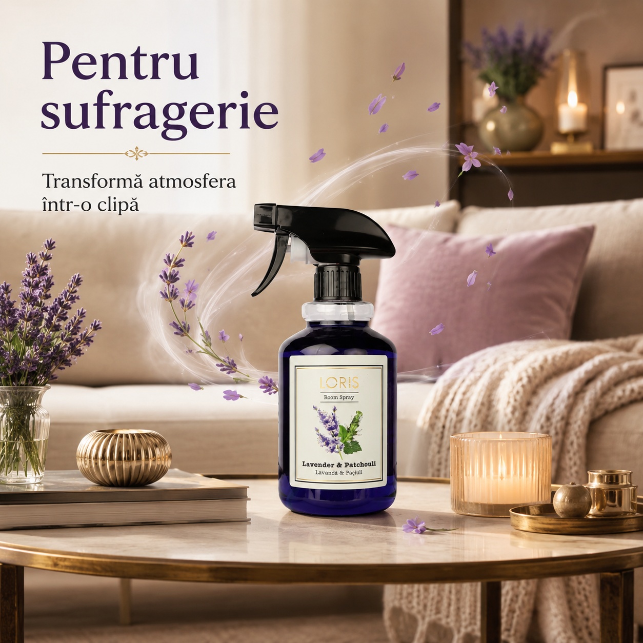 Loris Pafum Lavander și Patchouli parfum ambiental pentru sufragerie și dormitor