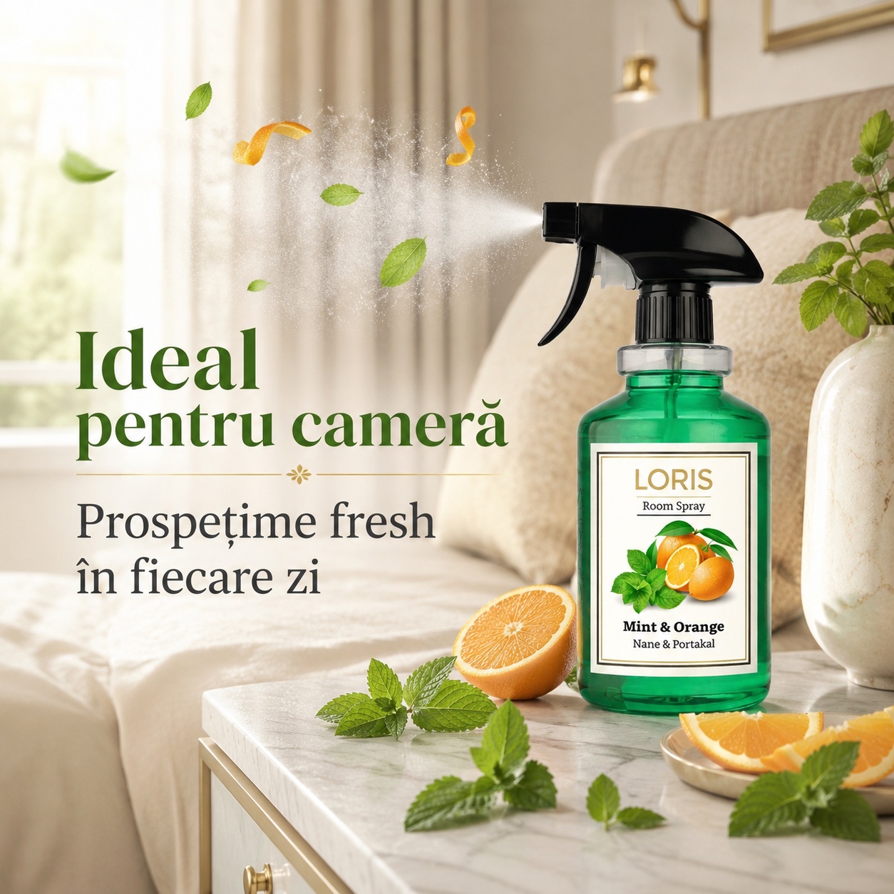Loris Pafum Mint și Orange ideal pentru cameră prospețime fresh &icirc;n fiecare zi