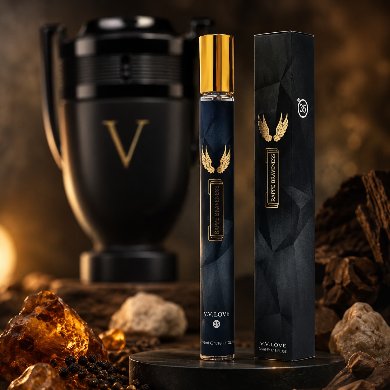 Parfum Bărbat Rappe Braveness 35 ml V.V. Love inspirat de Invictus Victory Absolu Rabanne