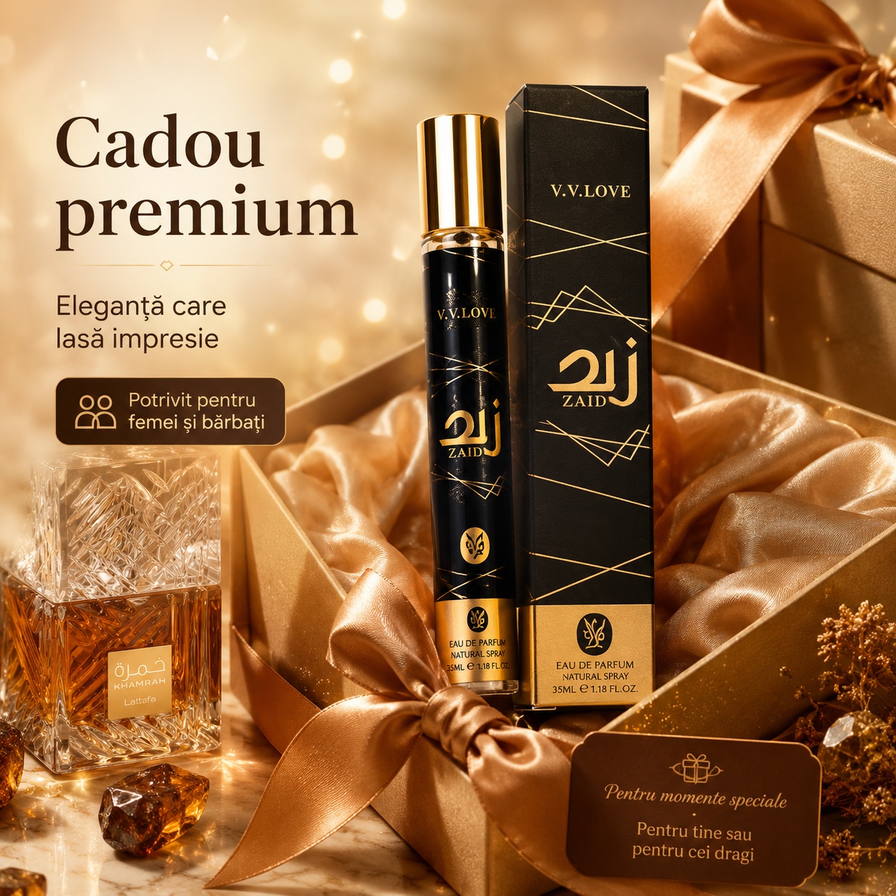 Parfum Zaid 35 ml cadou premium pentru femei și bărbați cu aromă orientală rafinată