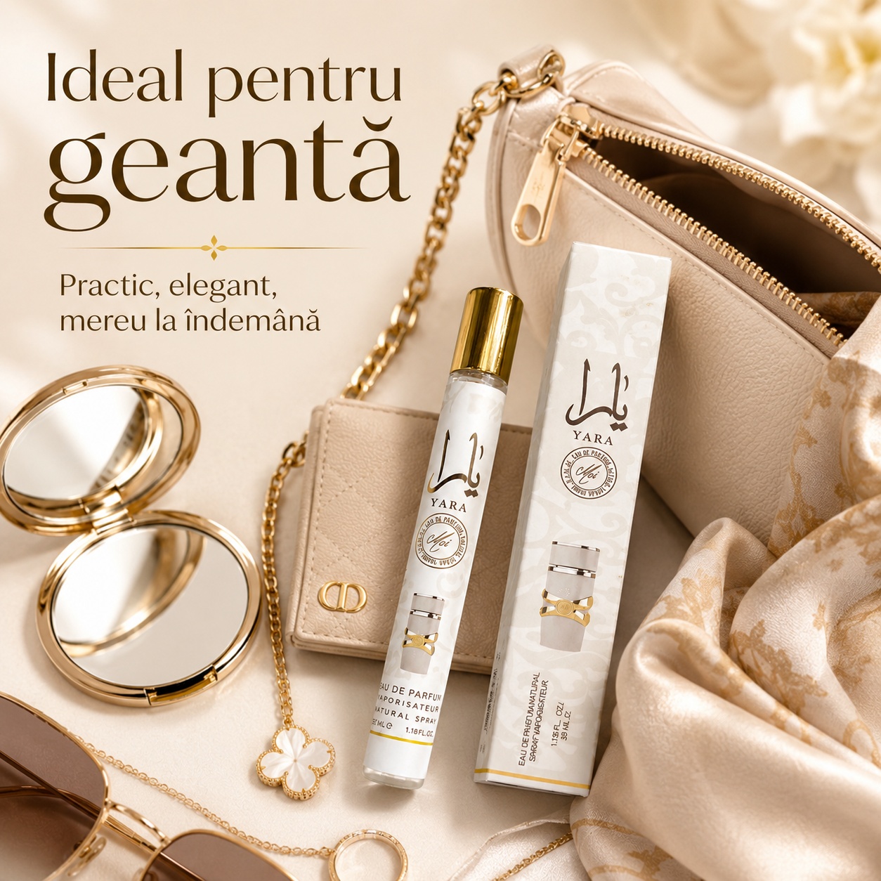 Yara Moi 35 ml ideal pentru geantă, practic elegant și mereu la &icirc;ndem&acirc;nă