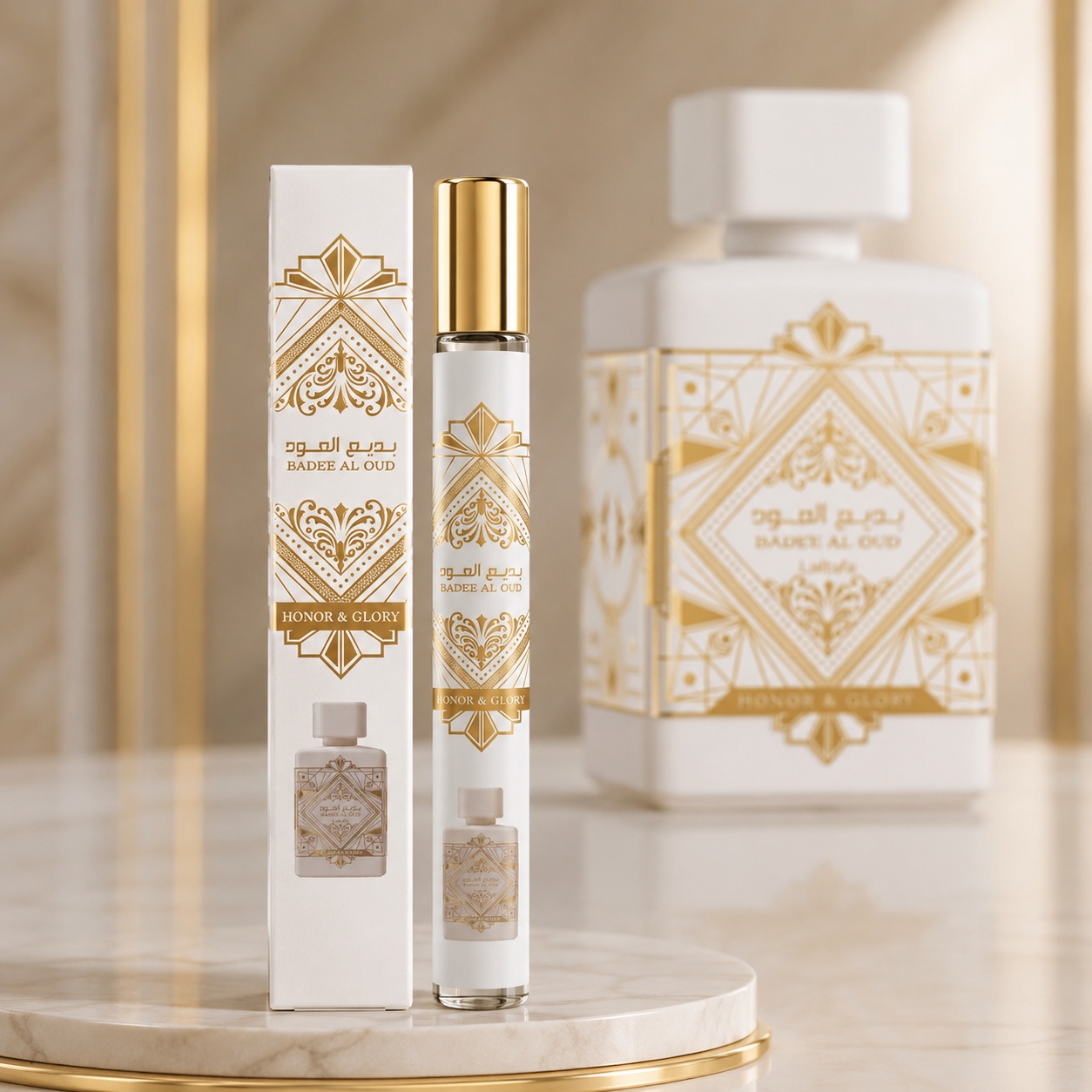 Parfum Badee Al Oud Honor and Glory 35 ml unisex, apă de parfum dulce orientală și tropicală