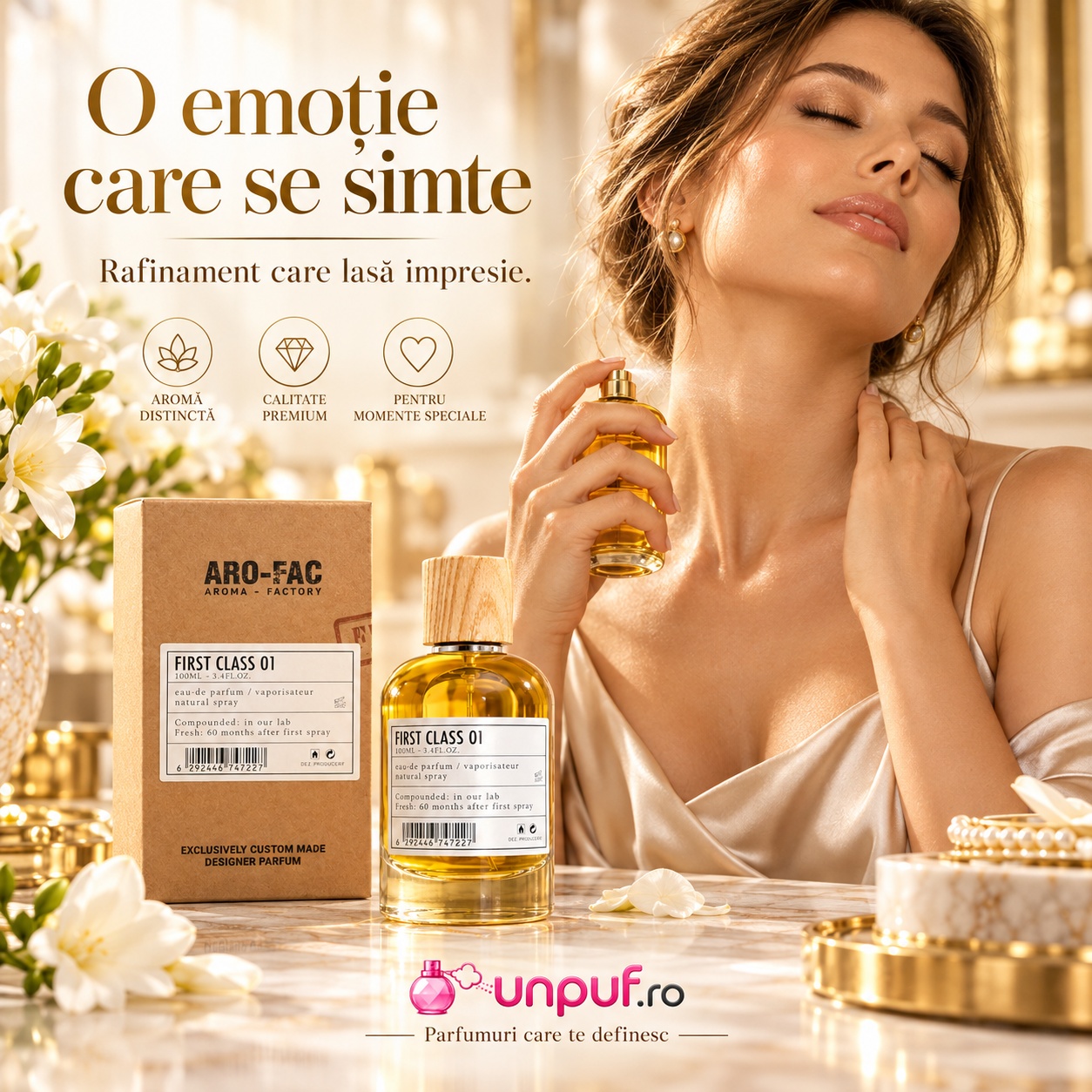 First Class 01 ARO-FAC parfum unisex ambrat lemnos potrivit pentru birou seri elegante și cadou premium