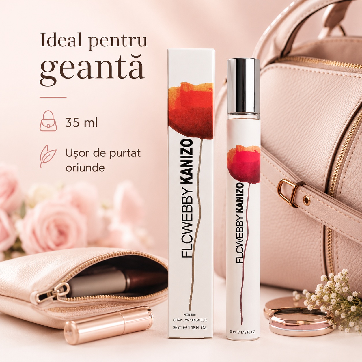 FLCWEBBY Kanizo 35 ml ideal pentru geantă format compact ușor de purtat oriunde