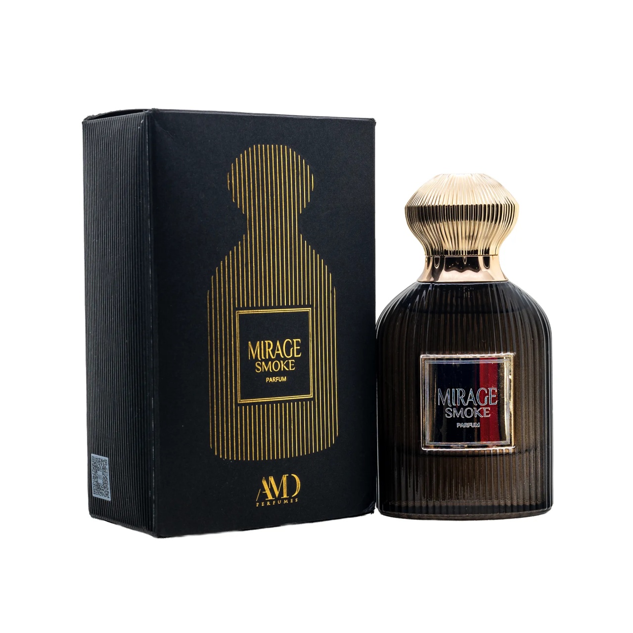 Mirage Smoke AMD Perfumes Eau de Parfum 100 ml cu sticla si cutie pe fundal alb