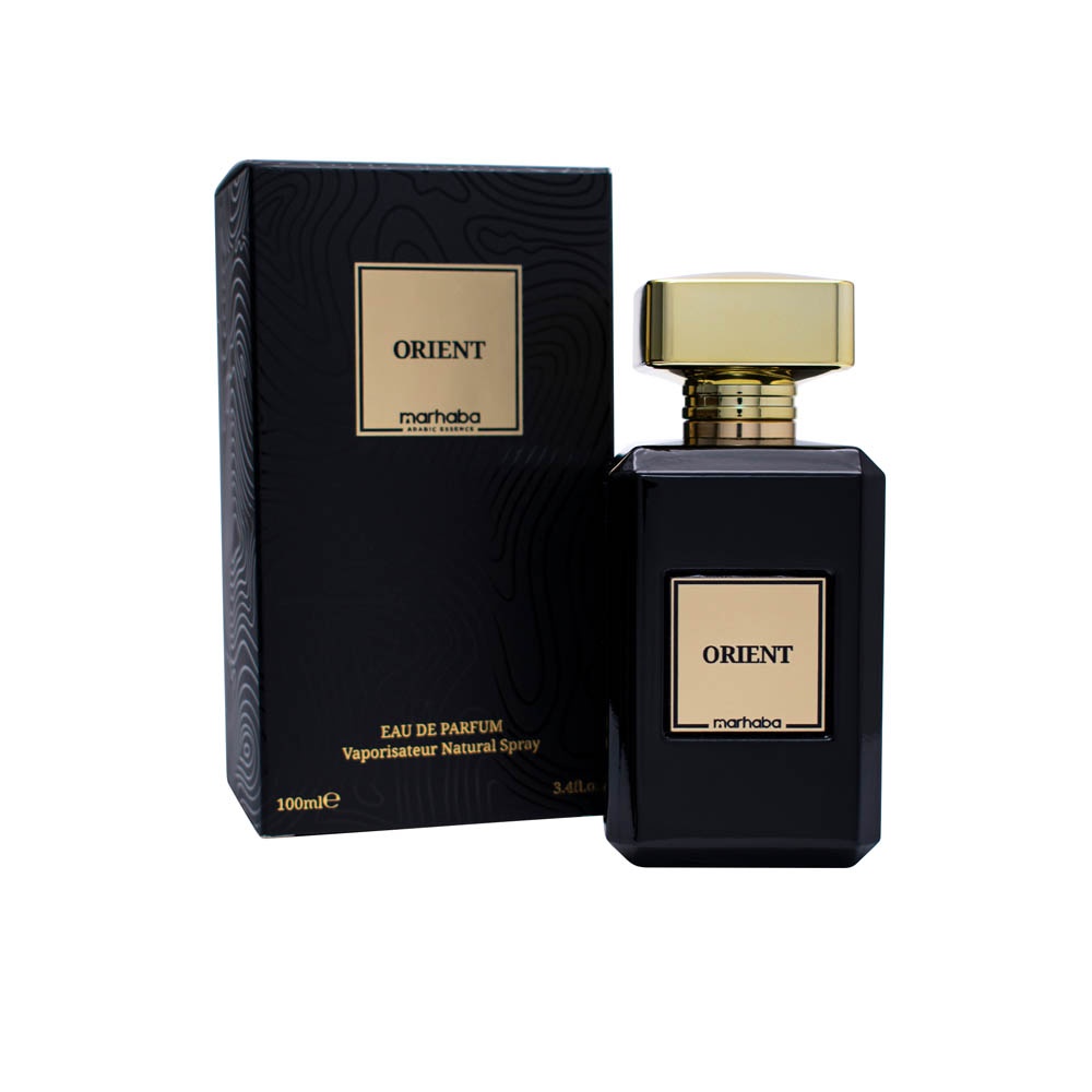 Orient Marhaba Eau de Parfum 100 ml cu sticlă și cutie pe fundal alb
