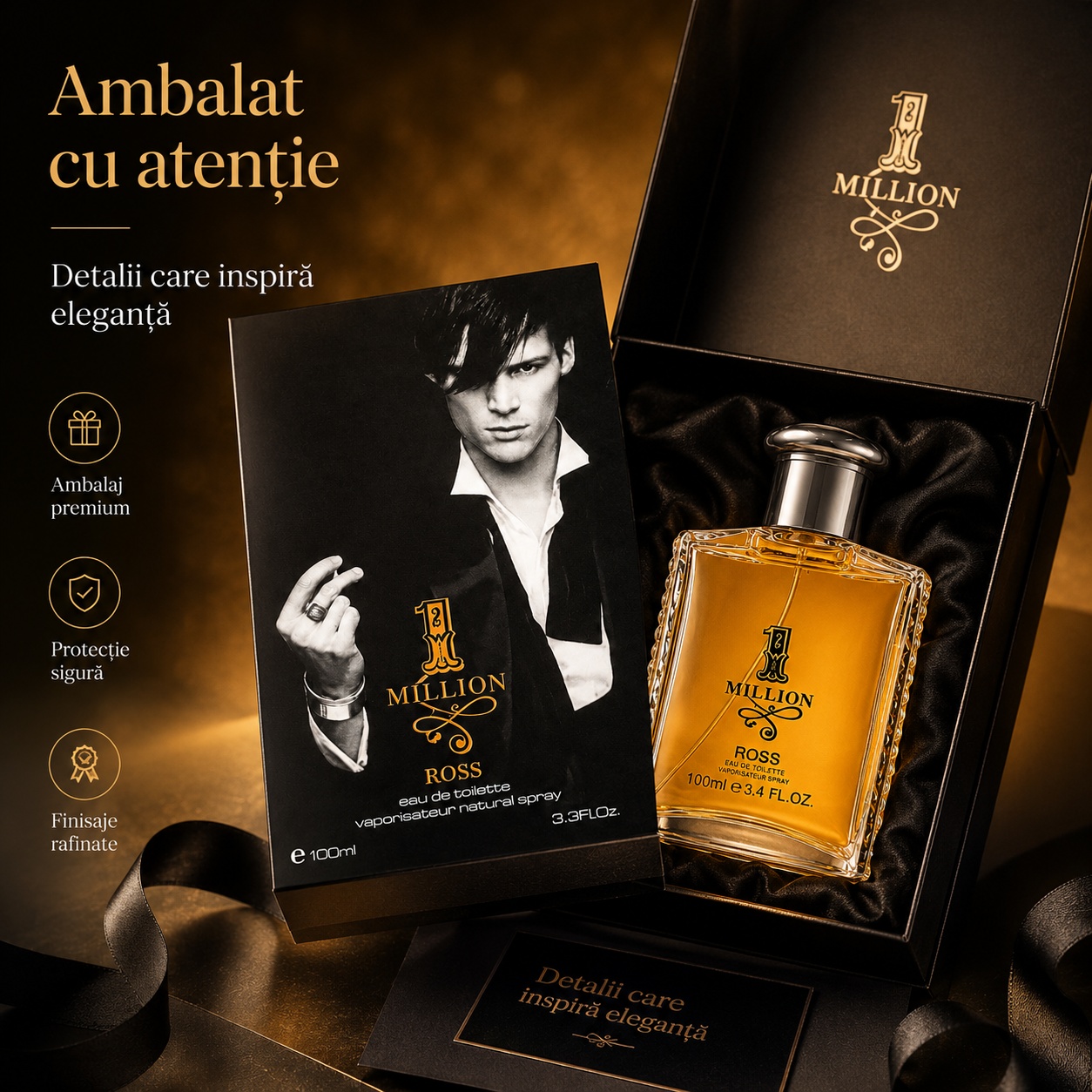 1 Million Ross ambalat cu atenție detalii care inspiră eleganță