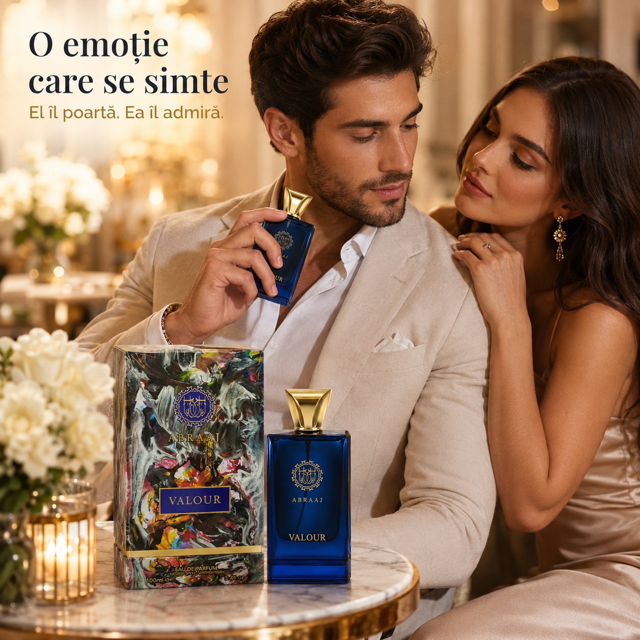 Abraaj Valour Fragrance World parfum romantic bărbătesc, o emoție care se simte
