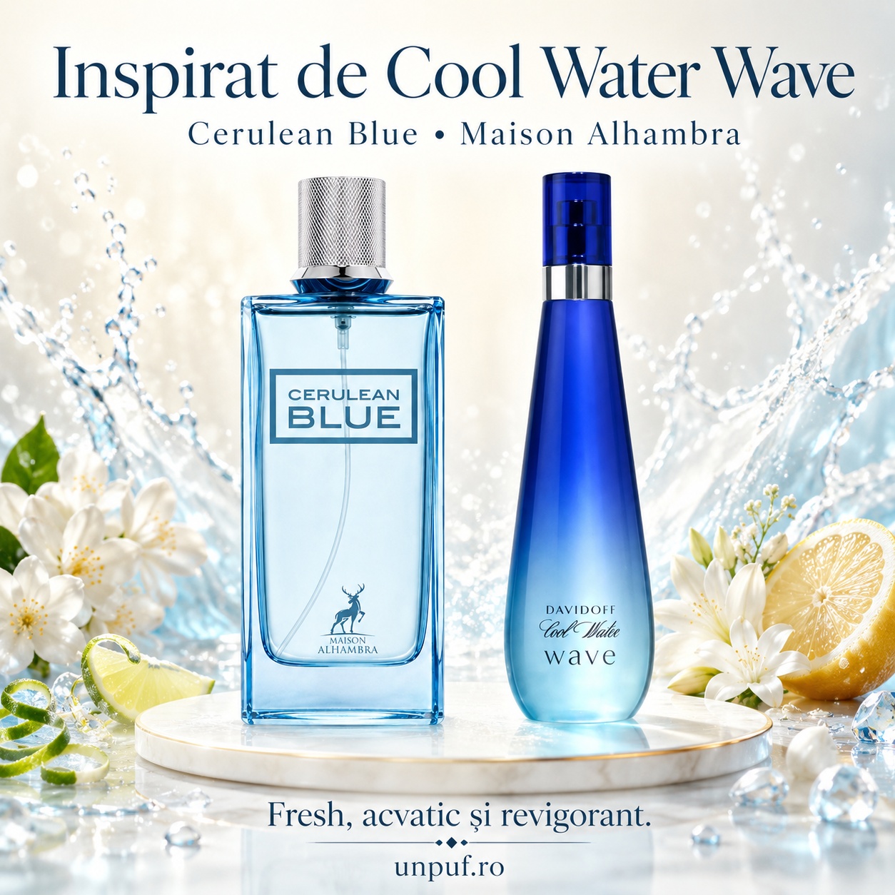 Alhambra Cerulean Blue Maison Alhambra inspirat din Cool Water Wave