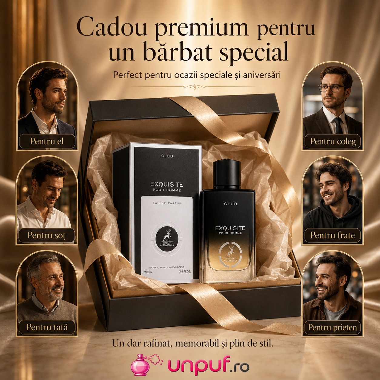 Alhambra Exquisite Club cadou premium pentru bărbat special soț tată frate prieten sau coleg