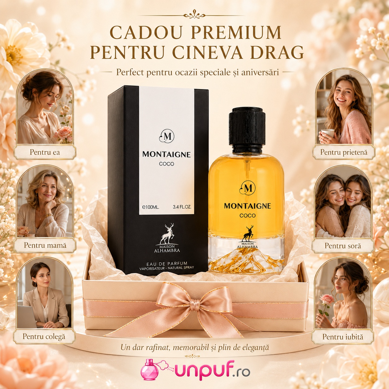 Cadou premium Alhambra Montaigne Coco pentru ea, mamă, prietenă, soră, colegă sau iubită