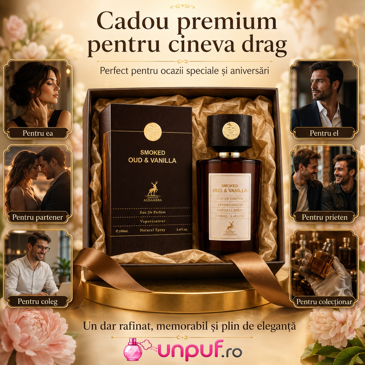 Alhambra Smoked Oud & Vanilla cadou premium pentru persoanele dragi