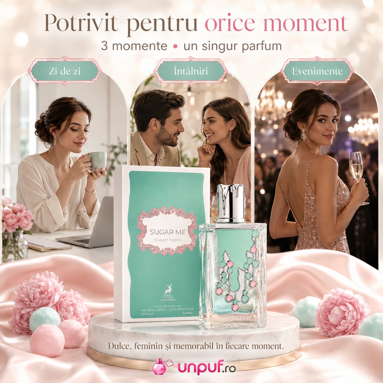 Alhambra Sugar Me Candy Floss potrivit pentru zi de zi &icirc;nt&acirc;lniri și evenimente elegante