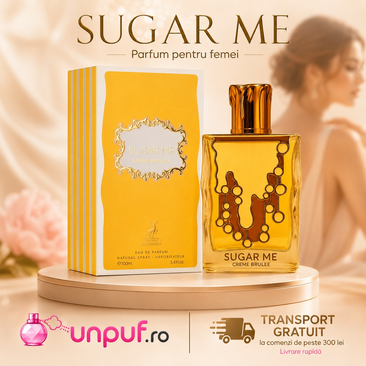 Alhambra Sugar Me Creme Brulee Maison Alhambra design auriu elegant și prezentare premium pentru femei
