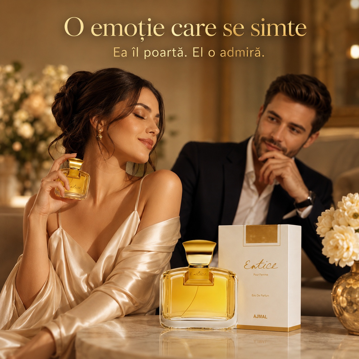 Ajmal Entice o emoție care se simte, parfum pentru femei elegant și seducător