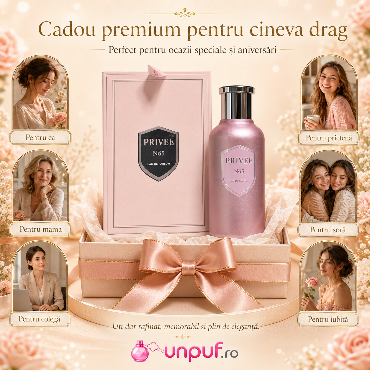 Flavia Privee No5 cadou premium pentru cineva drag, parfum elegant și memorabil