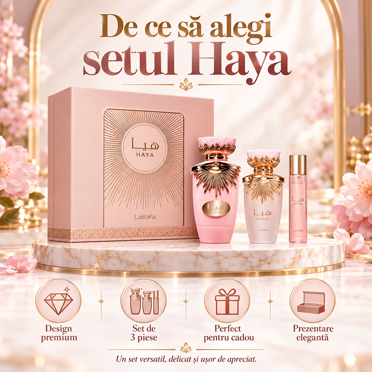 De ce să alegi Lattafa Haya Gift Set prezentare premium și cadou elegant