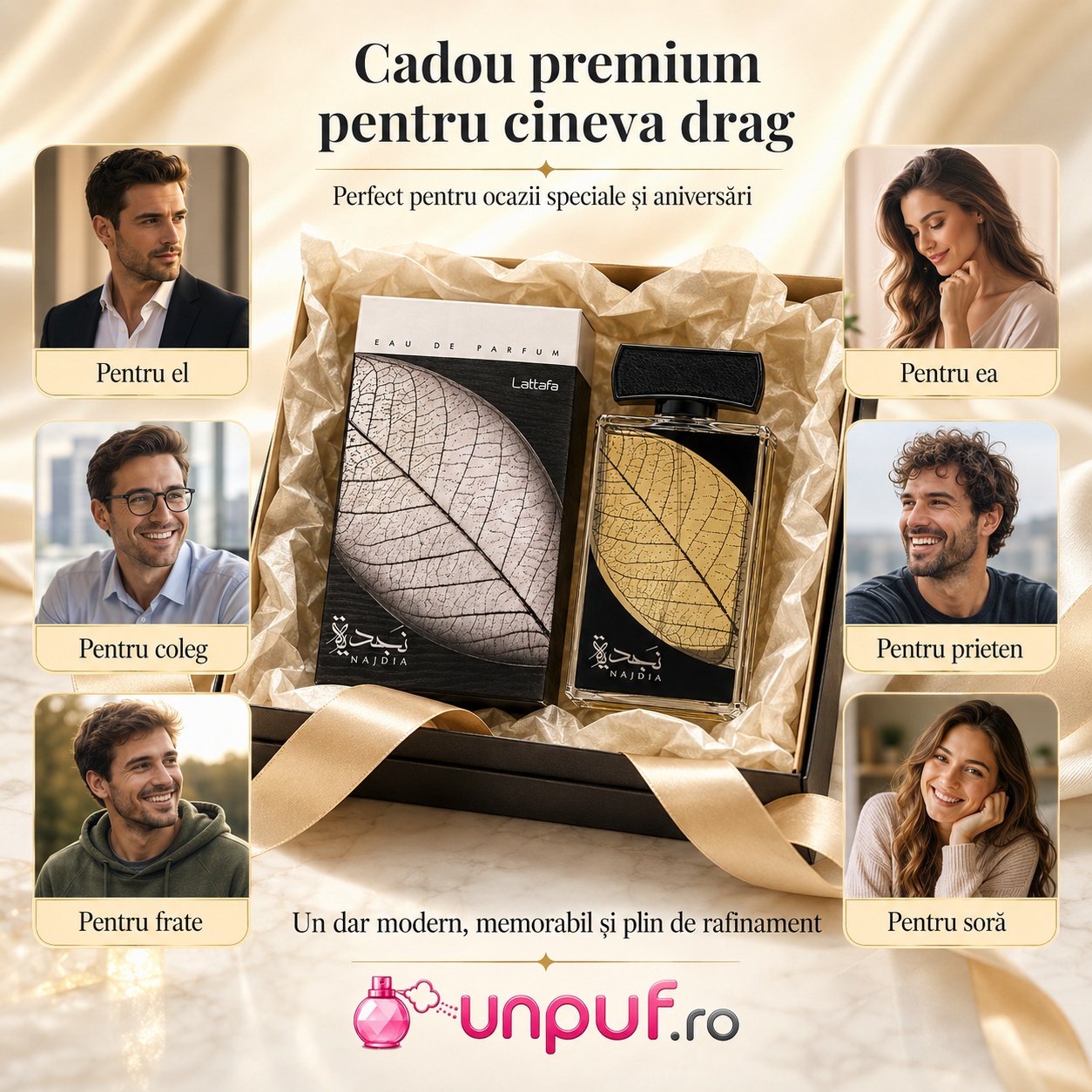Lattafa Najdia cadou premium pentru el pentru ea pentru coleg pentru prieten pentru frate și pentru soră