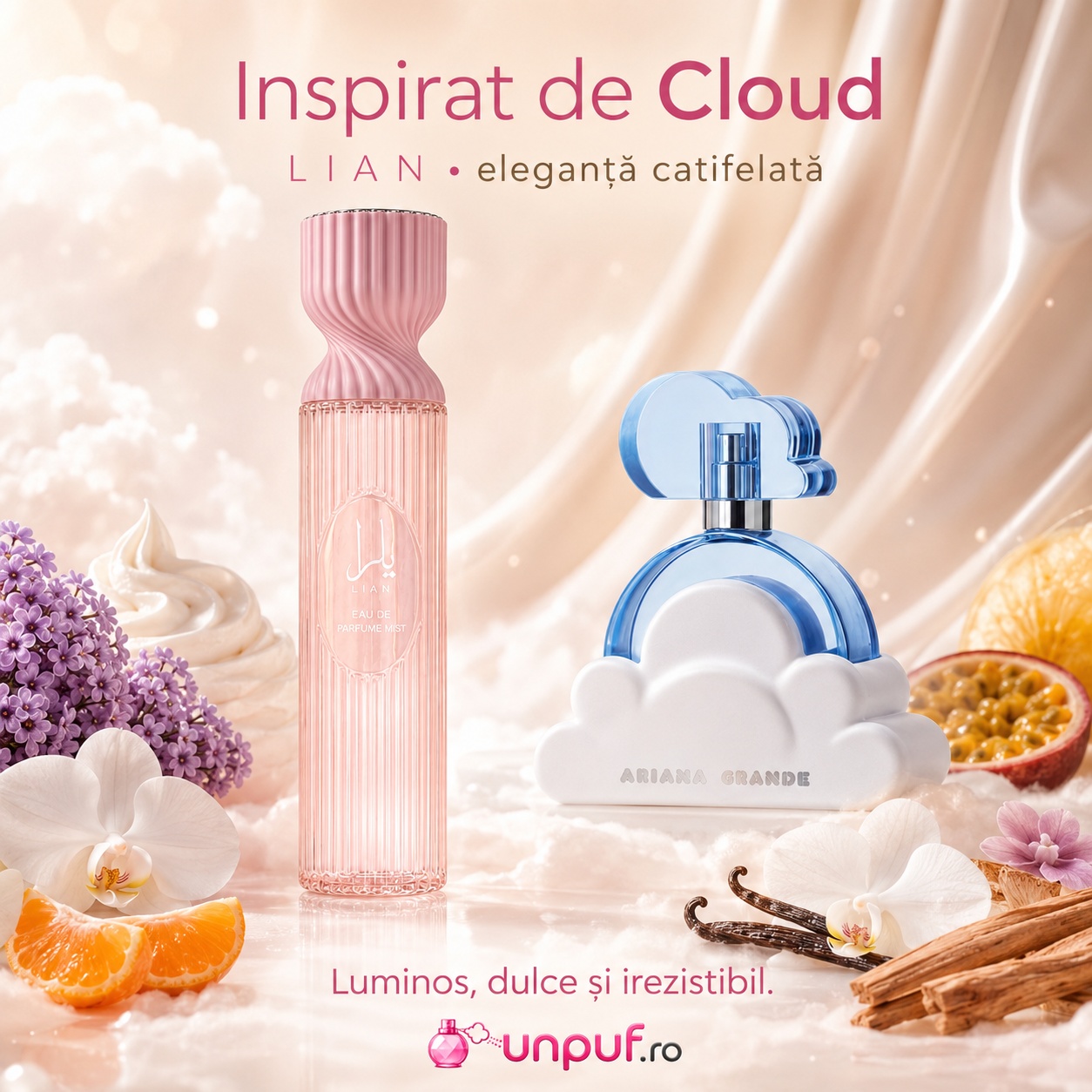 Lattafa Yara Mist inspirat de Cloud, parfum luminos, dulce și irezistibil