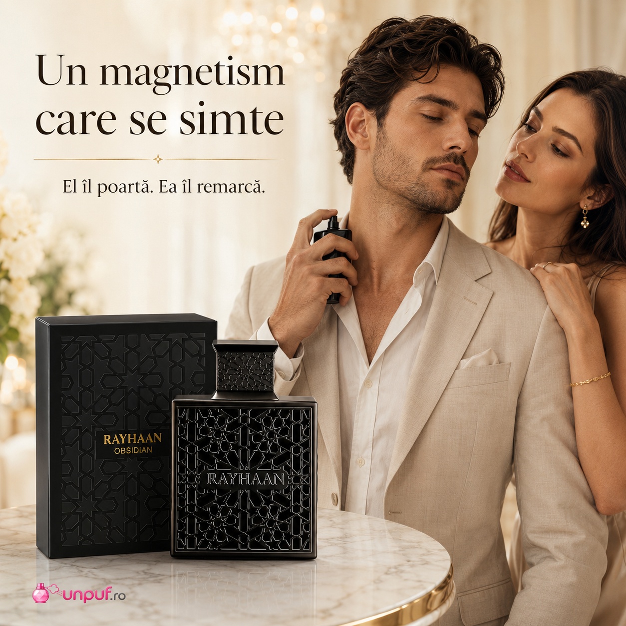 Obsidian Rayhaan parfum arabesc intens cu magnetism, eleganță și prezență memorabilă