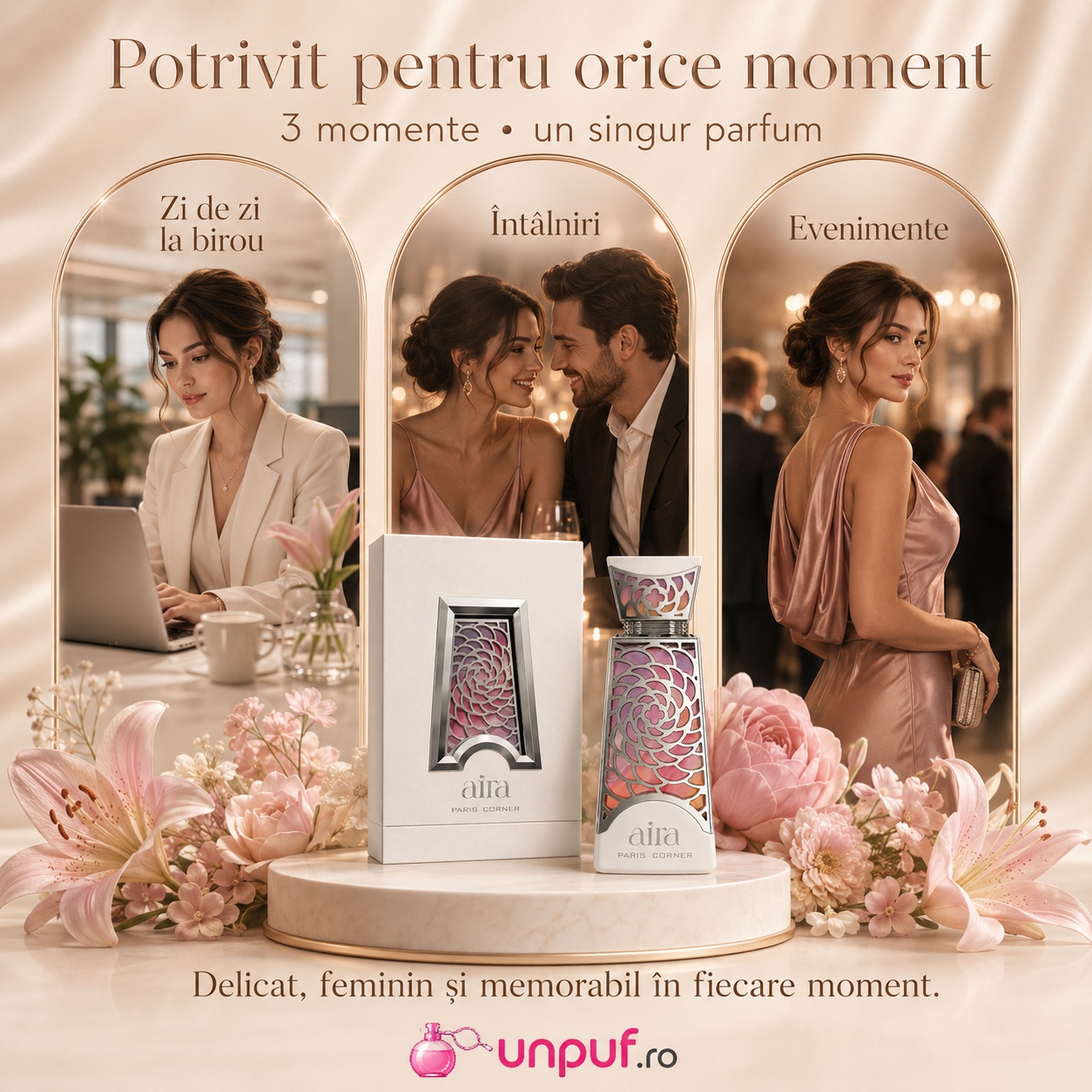 Paris Corner Aira potrivit pentru zi de zi, birou, întâlniri și evenimente speciale