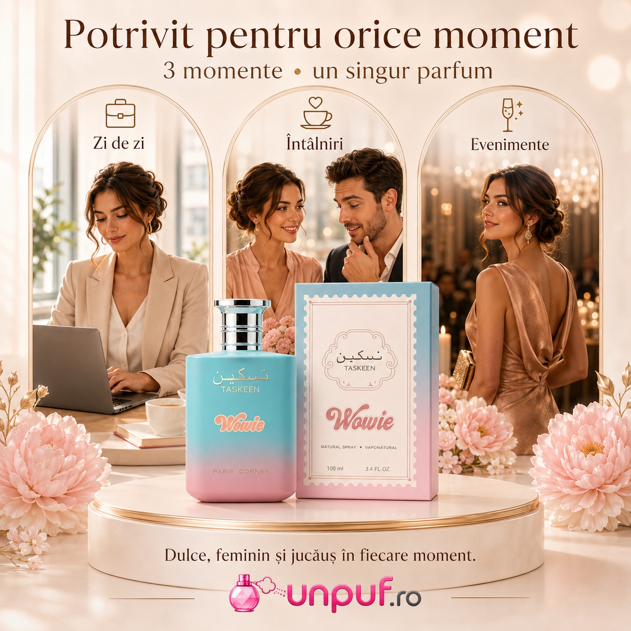 Taskeen Wowie Paris Corner potrivit pentru zi de zi &icirc;nt&acirc;lniri și evenimente elegante