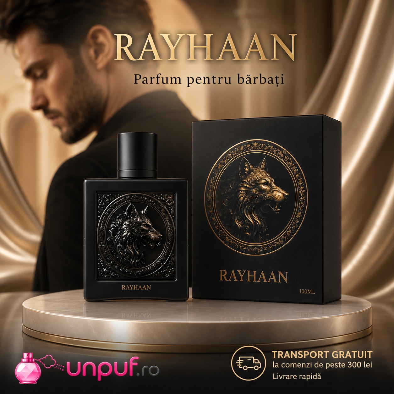 Wolf Rayhaan parfum arabesc unisex cu transport gratuit la comenzi de peste 300 lei unpuf.ro