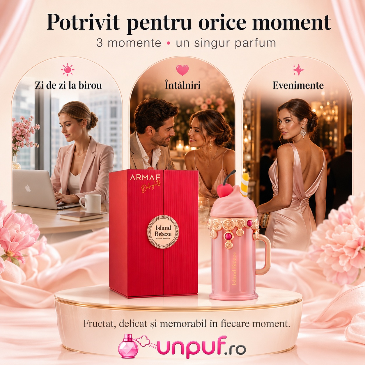 Armaf Island Breeze potrivit pentru zi de zi la birou, &icirc;nt&acirc;lniri și evenimente elegante