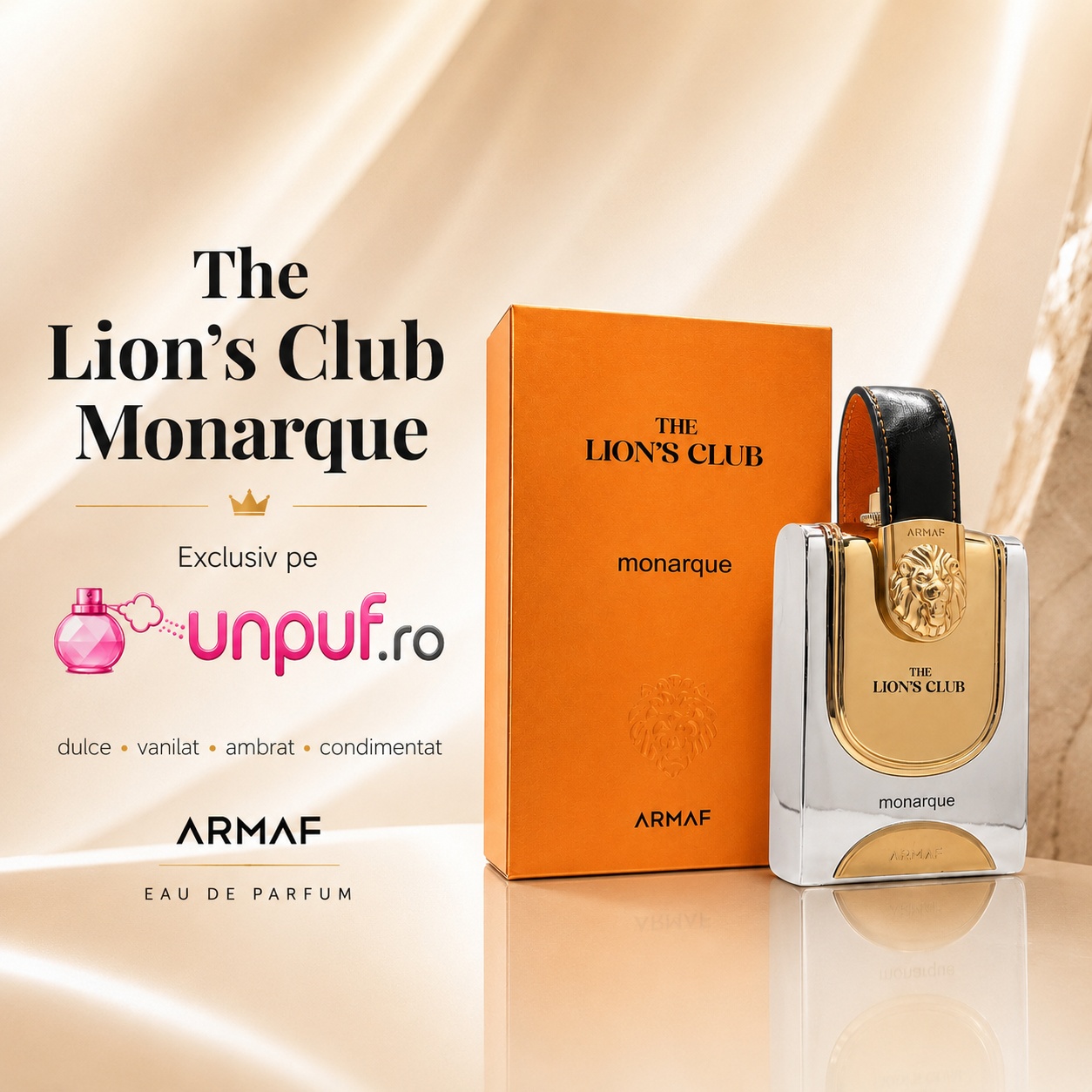 Armaf The Lion's Club Monarque exclusiv pe UnPuf dulce vanilat ambrat condimentat eau de parfum