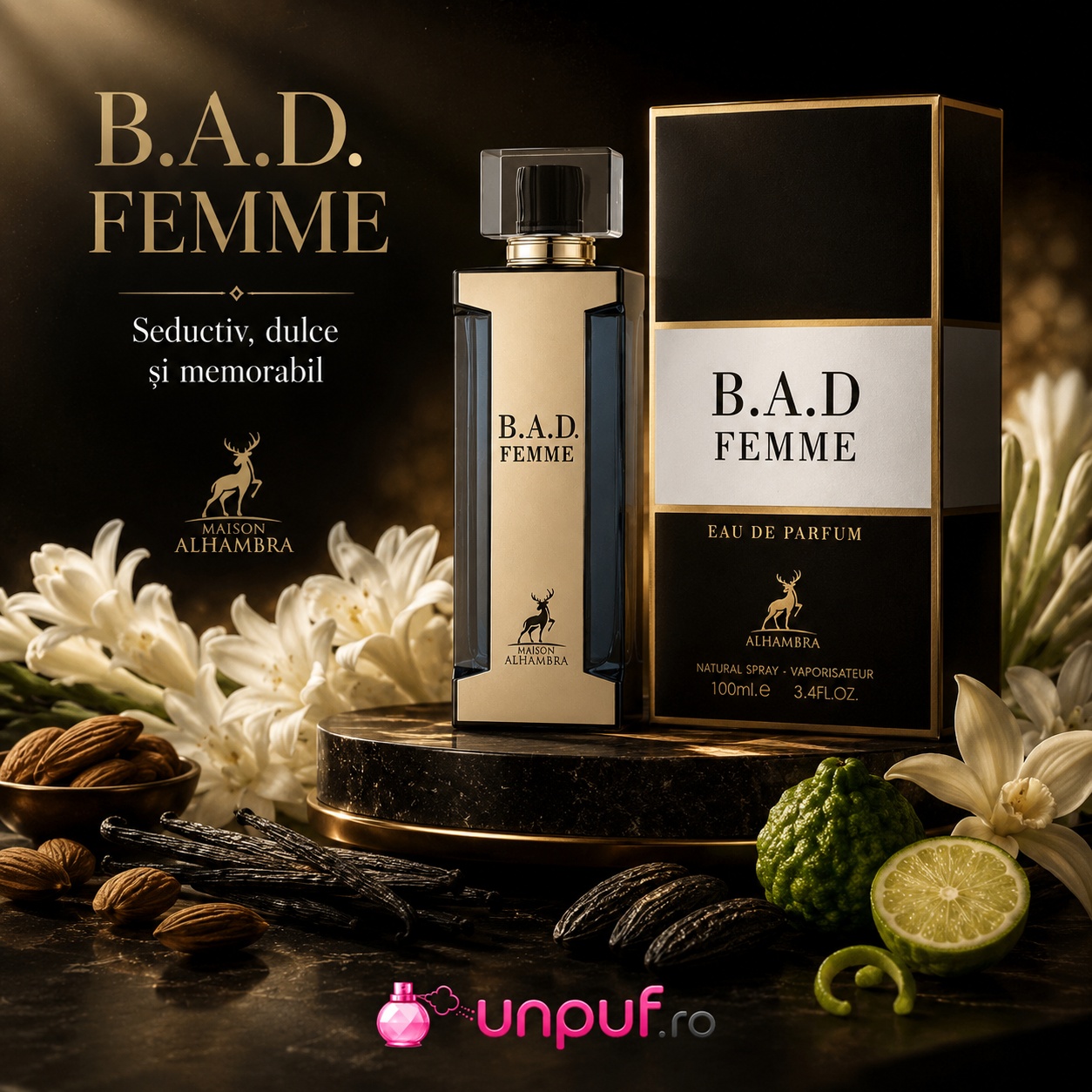 B.A.D. Femme Maison Alhambra parfum dulce floral seducător și memorabil