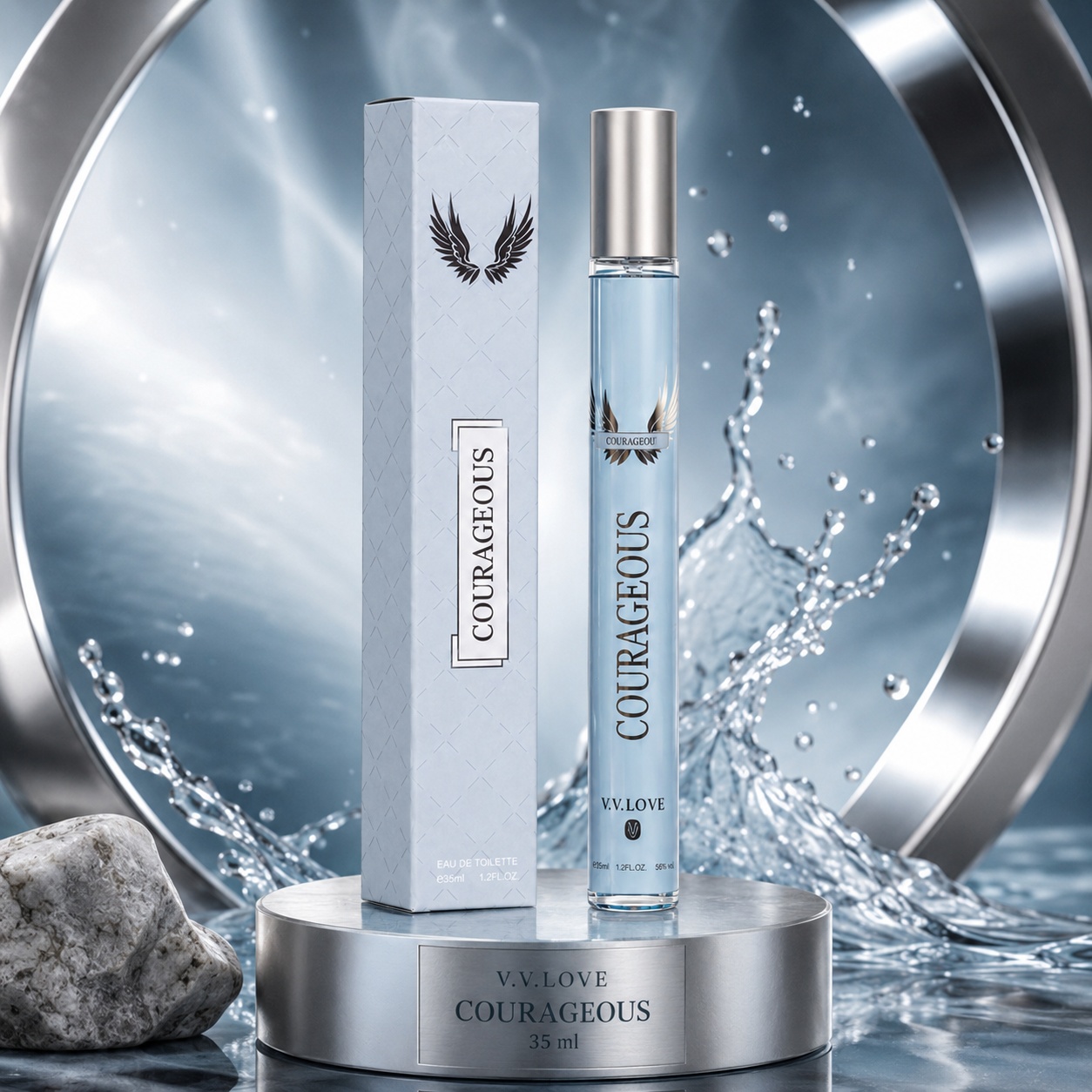 Courageous V.V. Love 35 ml parfum bărbătesc cu note acvatice citrice lemnoase și ambrate