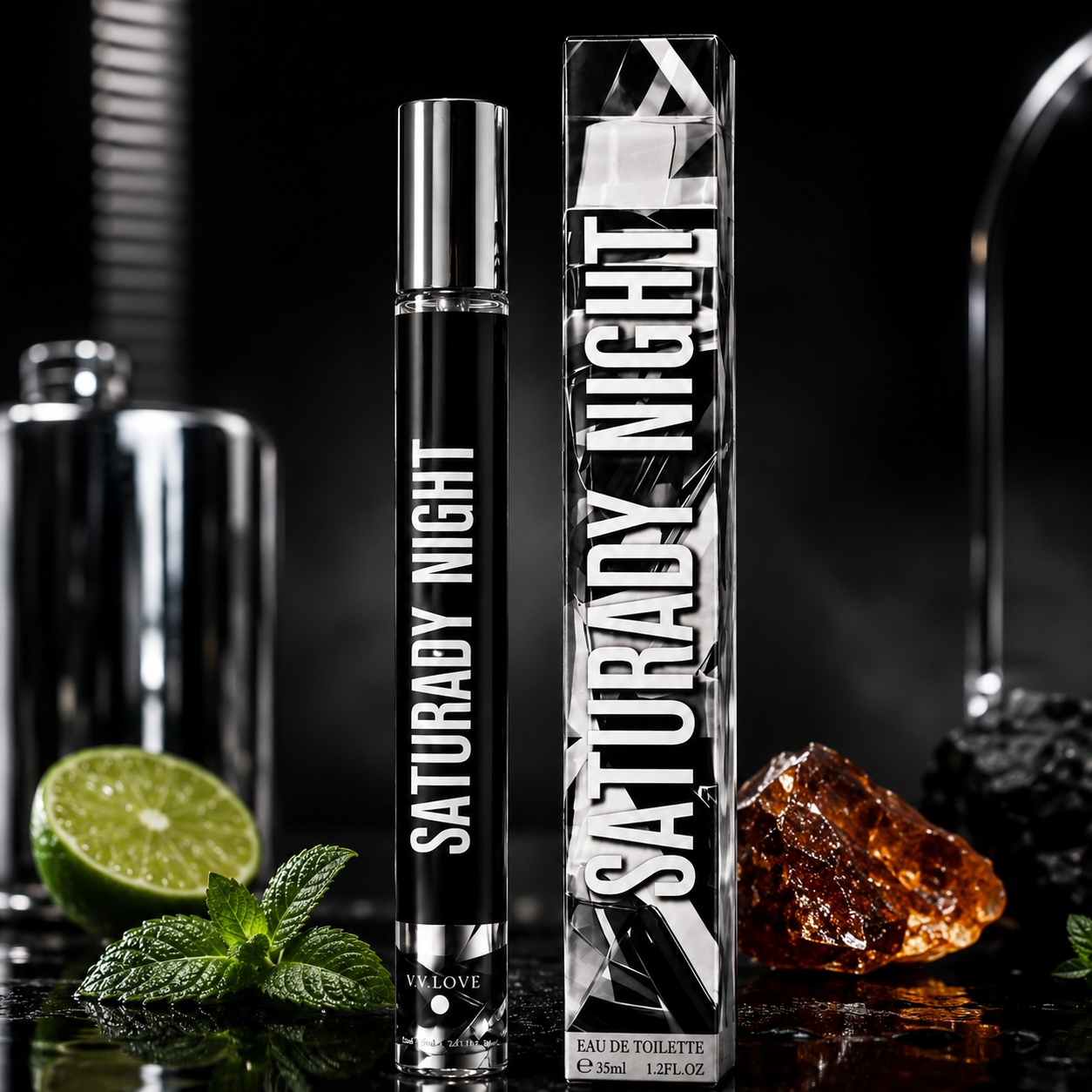 Saturday Night V.V. Love 35 ml parfum bărbătesc cu note fresh citrice lemnoase și ambrate
