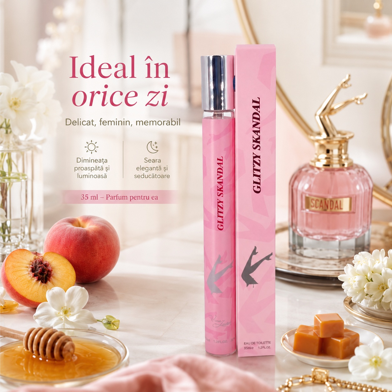Parfum Glitzy Skandal 35 ml ideal &icirc;n orice zi delicat feminin memorabil