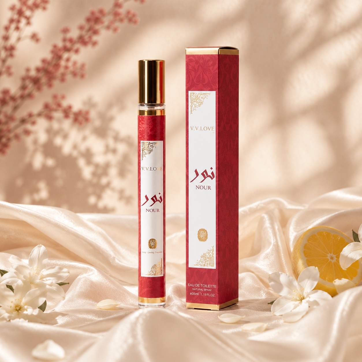 Nour V.V. Love parfum damă 35 ml cu citrice bergamotă mosc alb aloe vera iasomie note lemnoase și oud