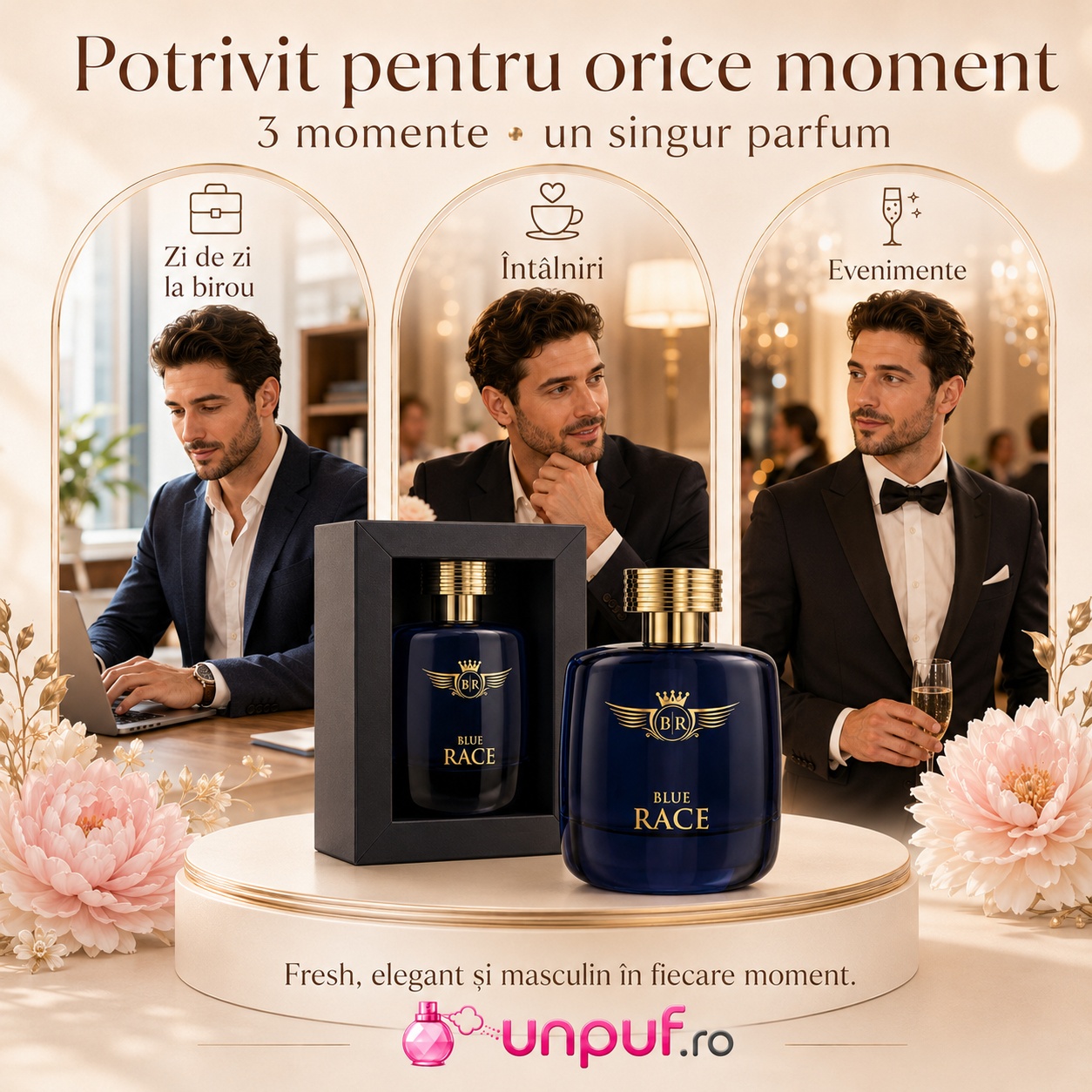Parfum Emper Blue Race potrivit pentru zi de zi la birou, &icirc;nt&acirc;lniri și evenimente