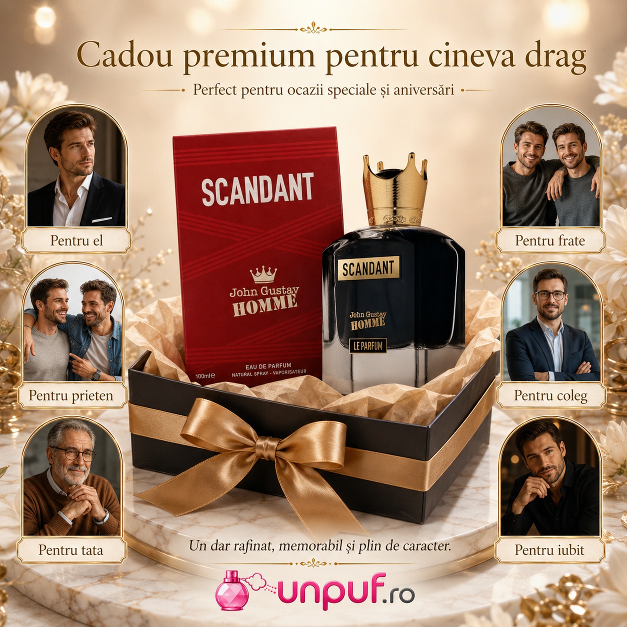 John Gustav Homme Scandant cadou premium pentru el pentru tată pentru frate pentru coleg pentru prieten și iubit
