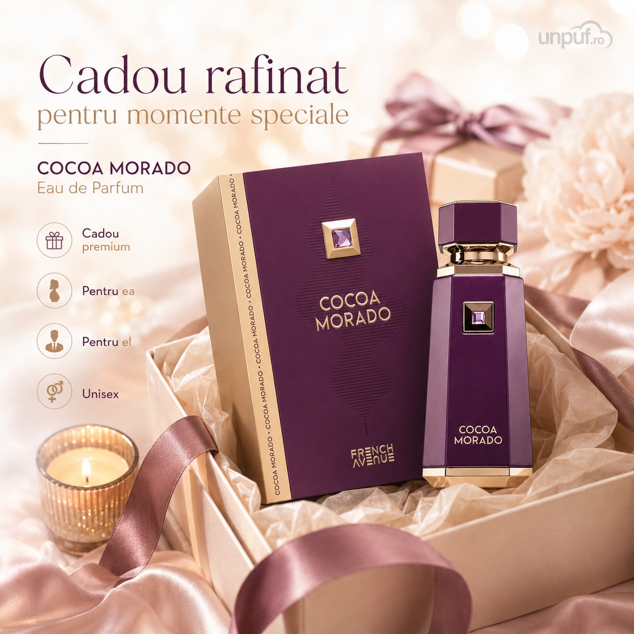 Cadou rafinat Cocoa Morado French Avenue pentru momente speciale, pentru ea, pentru el și unisex
