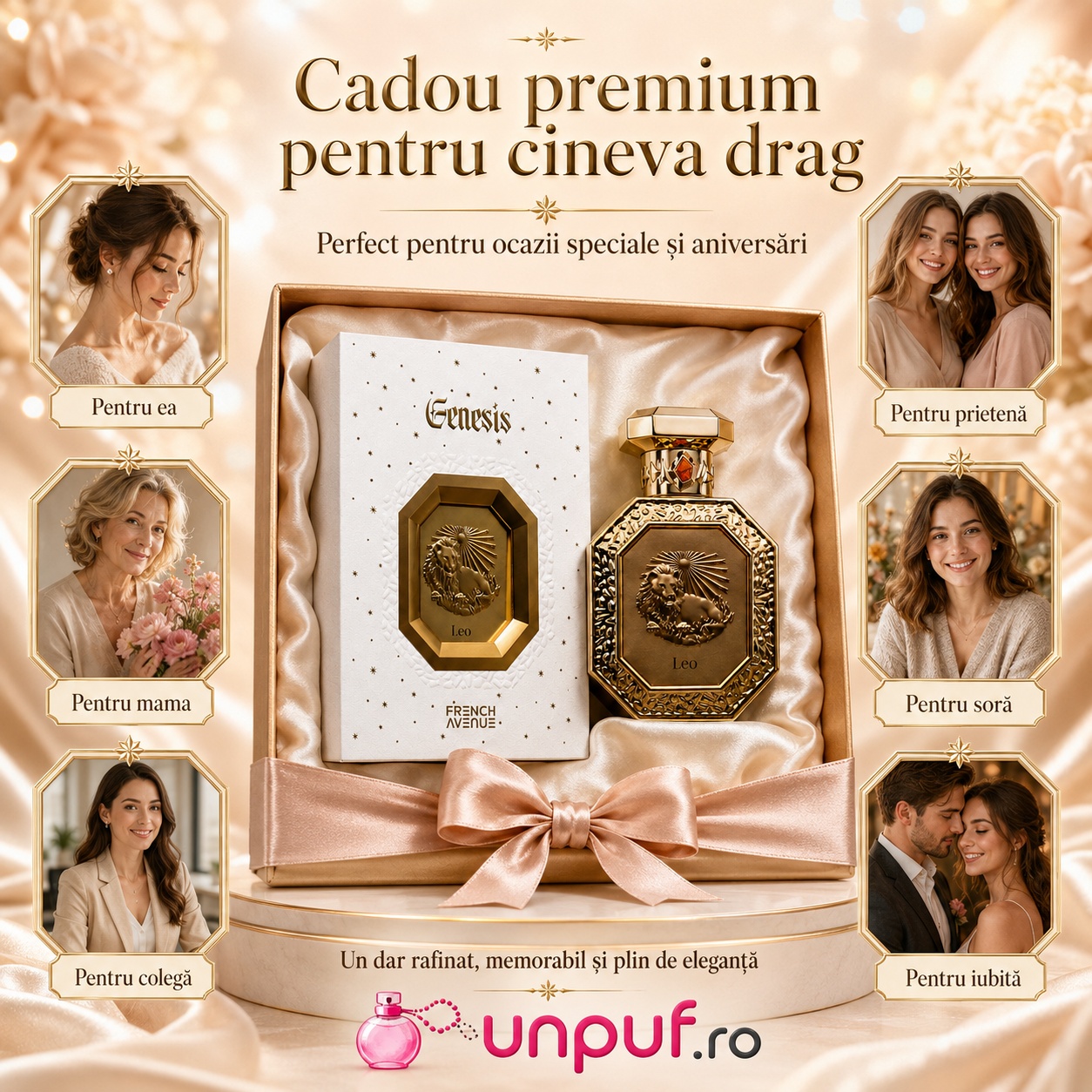 Cadou premium Genesis Leo French Avenue pentru ea, mamă, soră, colegă, prietenă sau iubită