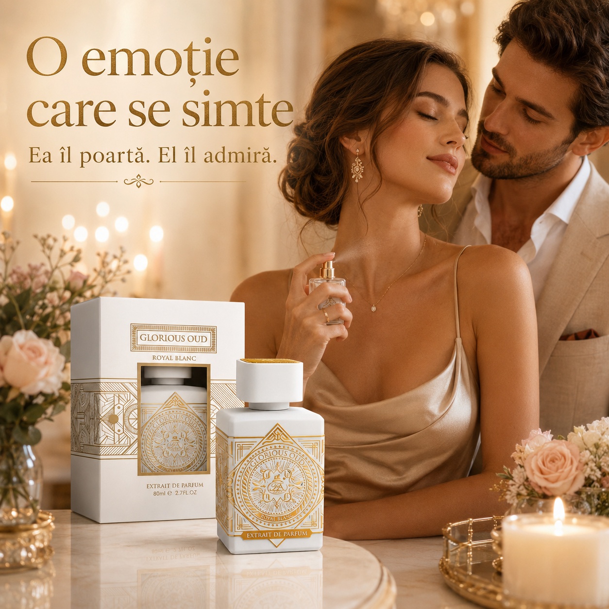 Glorious Oud Royal Blanc French Avenue parfum unisex elegant, curat și admirat