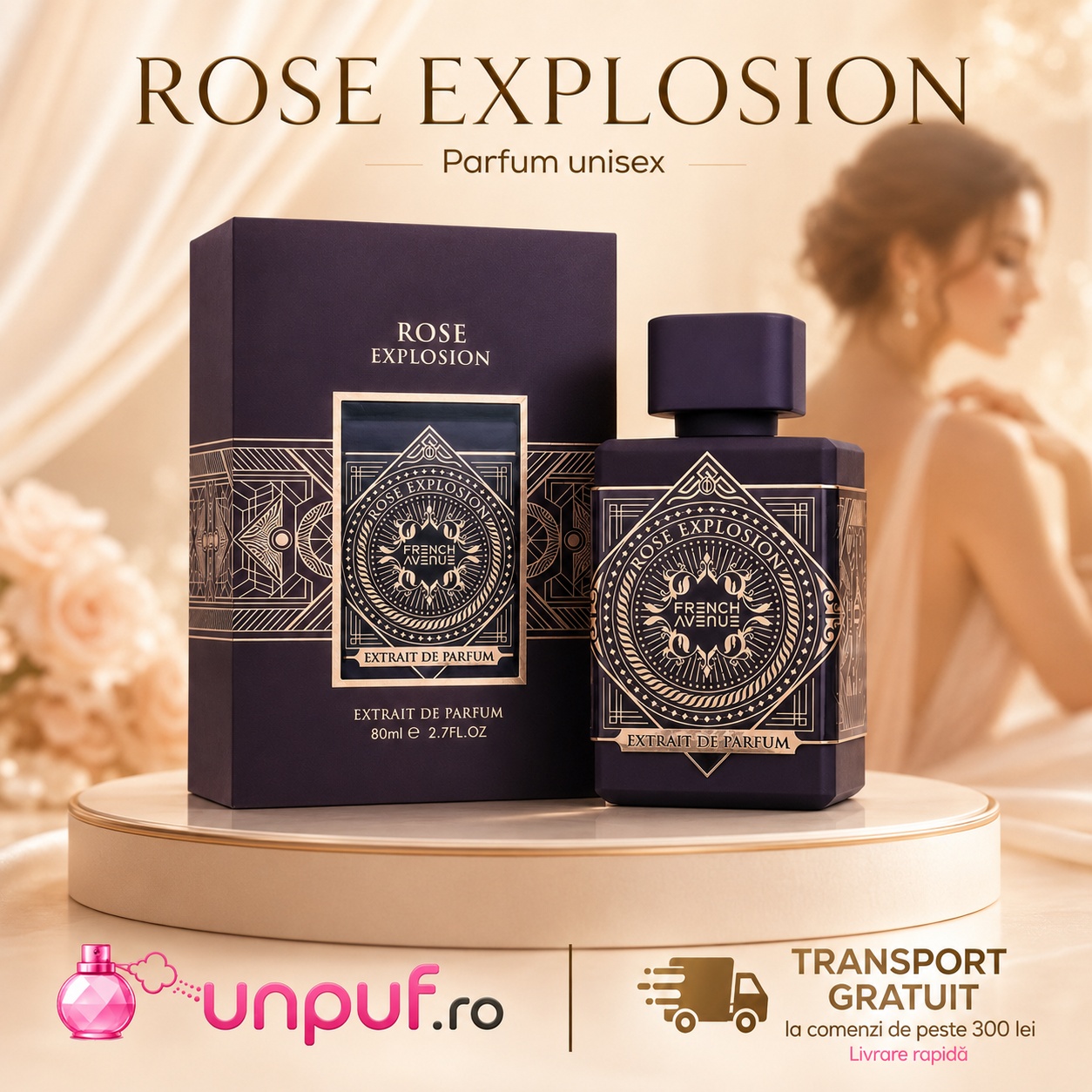 Rose Explosion French Avenue parfum unisex cu transport gratuit peste 300 lei și livrare rapidă