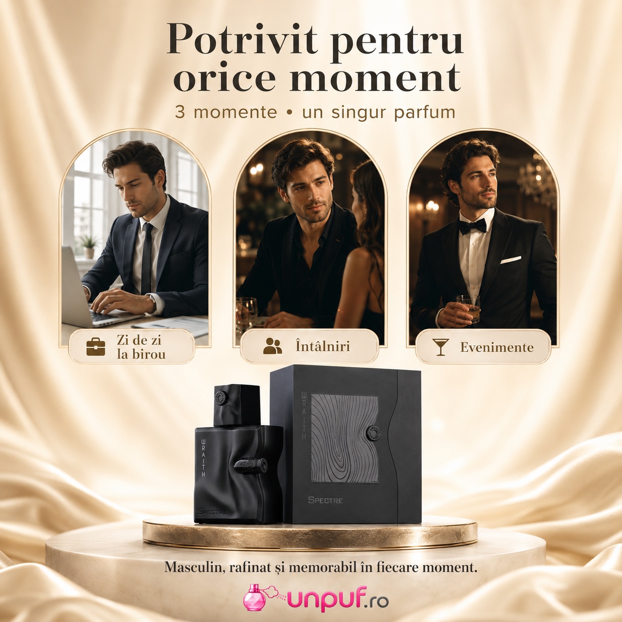 Spectre Wraith French Avenue potrivit pentru birou &icirc;nt&acirc;lniri și evenimente parfum masculin rafinat