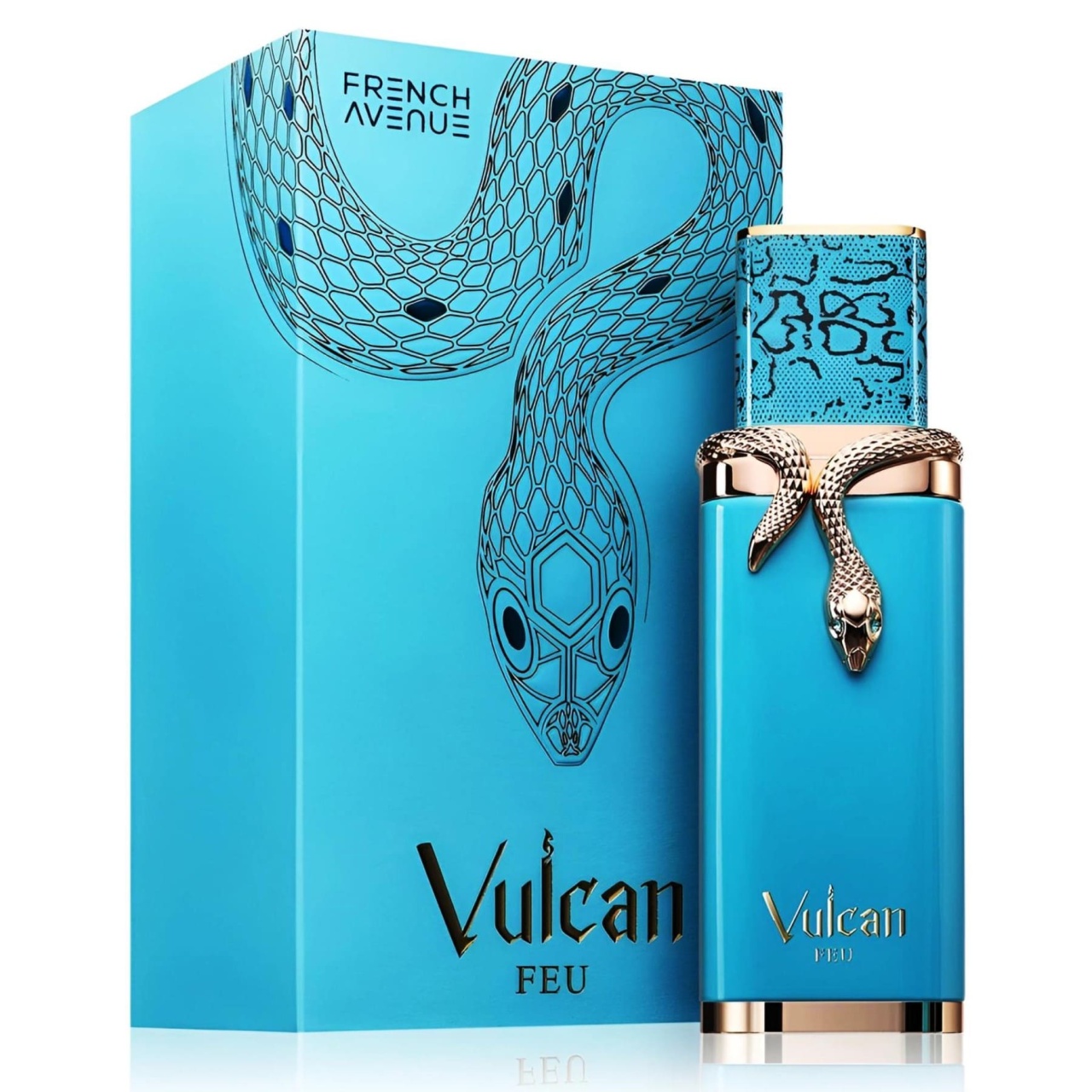 Vulcan Feu French Avenue 100 ml flacon turcoaz și cutie originală parfum arabesc unisex premium