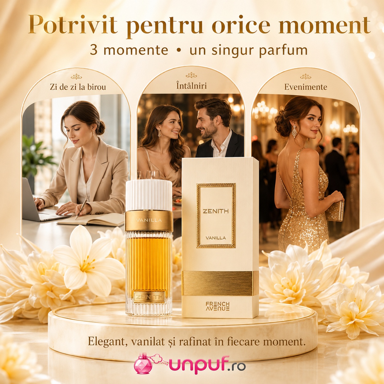 French Avenue Zenith Vanilla potrivit pentru zi de zi la birou, întâlniri și evenimente elegante