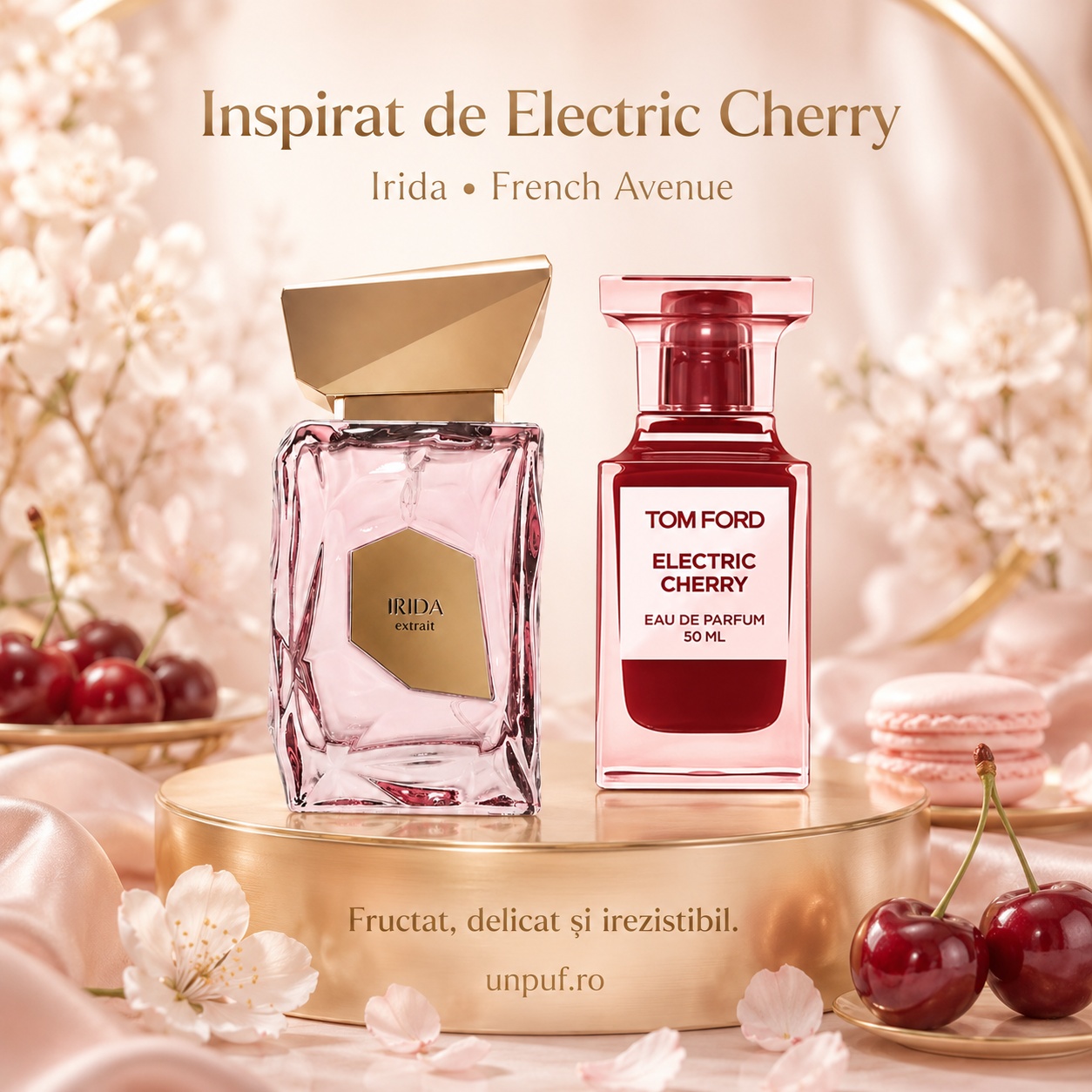 Irida French Avenue inspirat de Electric Cherry parfum fructat delicat și irezistibil