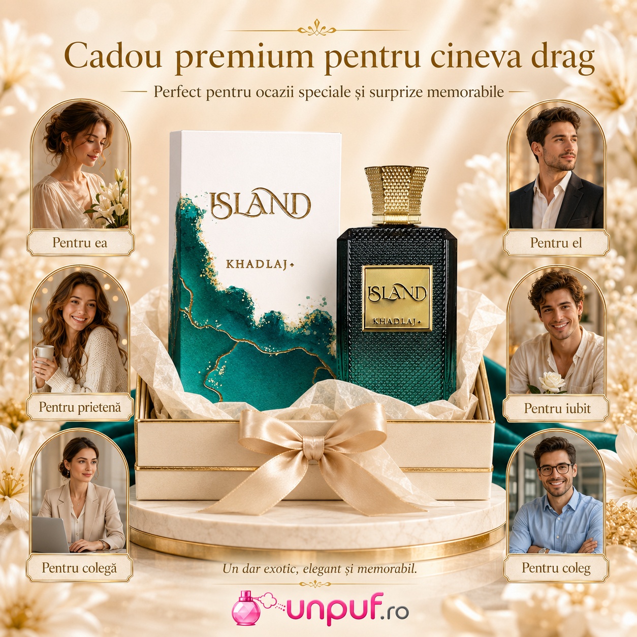 Khadlaj Island cadou premium pentru ea, pentru el, prietenă, iubit, colegă sau coleg