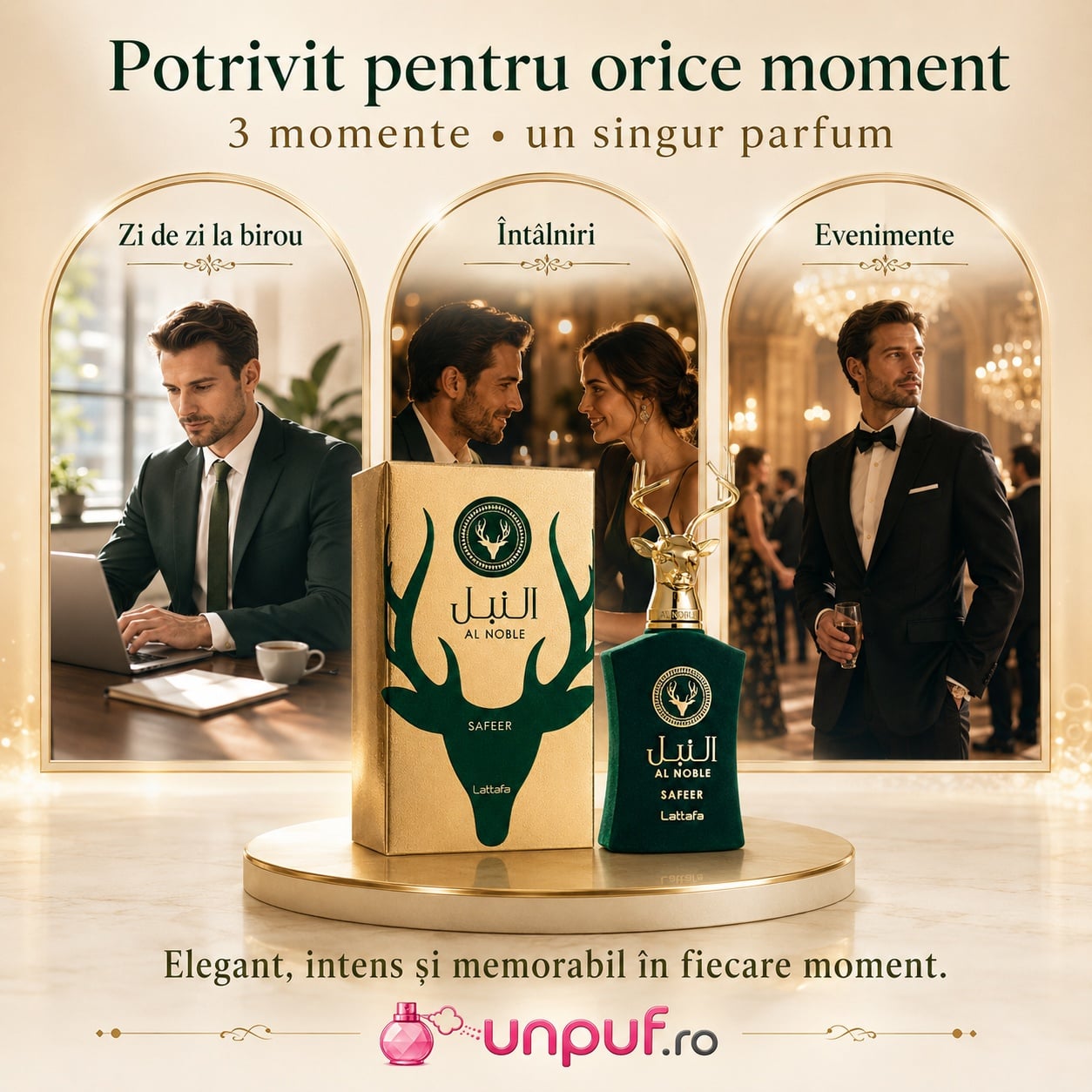 Lattafa Al Noble Safeer potrivit pentru zi de zi la birou, &icirc;nt&acirc;lniri și evenimente speciale