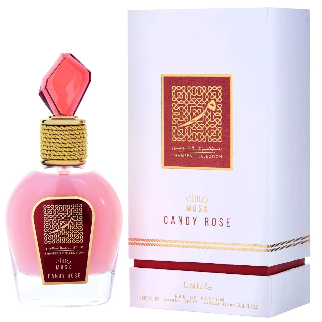 Parfum Lattafa Candy Rose 100 ml apă de parfum pentru damă cu flacon original și cutie Lattafa