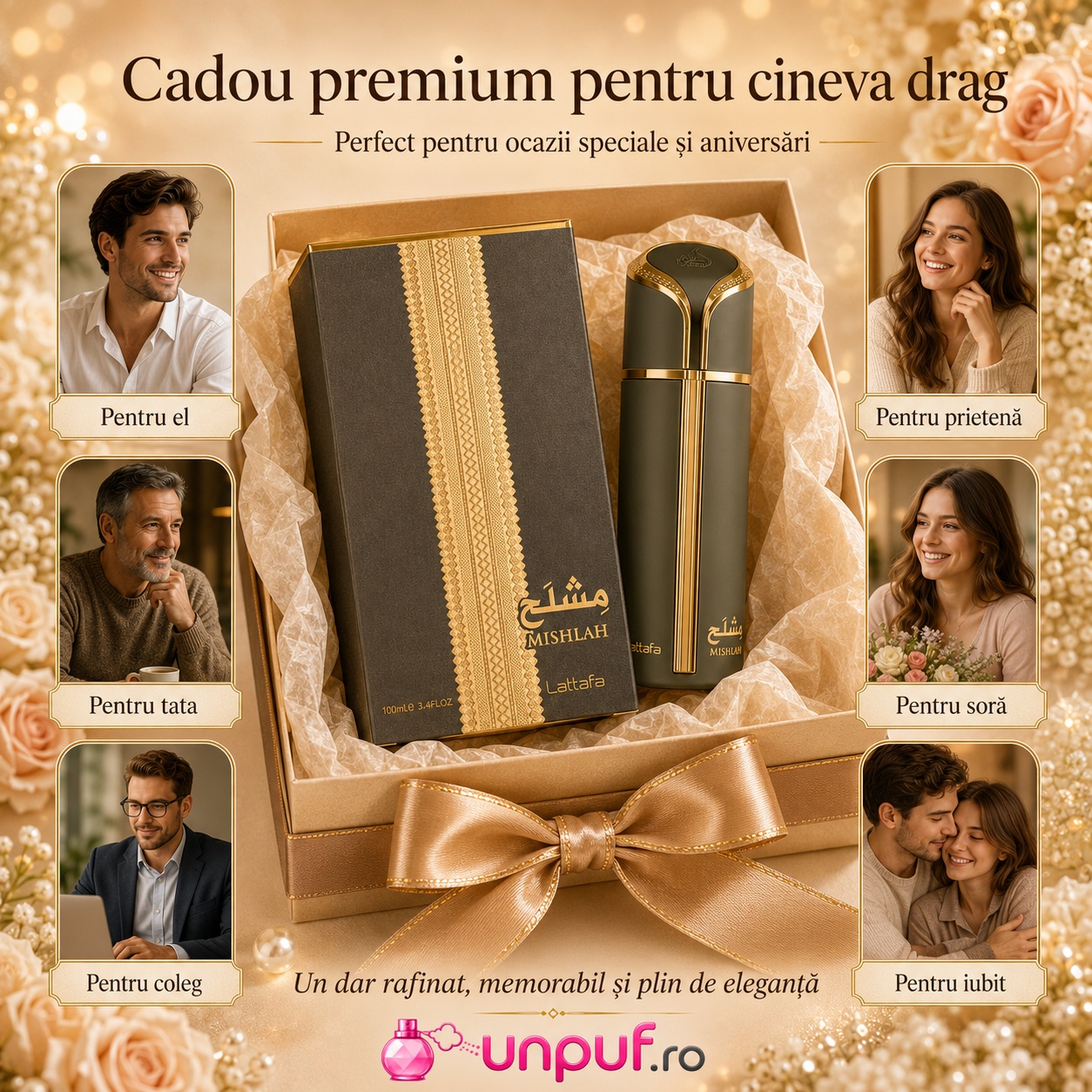 Lattafa Mishlah 100 ml cadou premium pentru el pentru ea pentru tata pentru coleg pentru soră pentru prietenă sau iubit