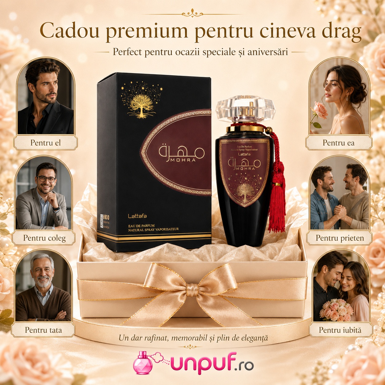 Lattafa Mohra cadou premium pentru el, pentru ea, pentru tată, pentru coleg, pentru prieten sau iubită
