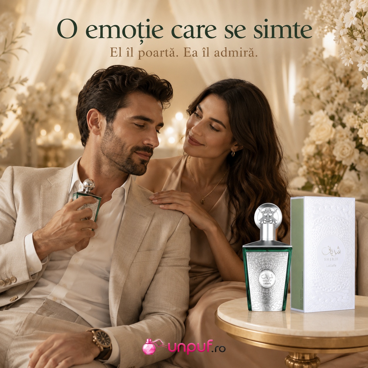Lattafa Sherif parfum bărbătesc romantic cu aromă fresh și elegantă, el &icirc;l poartă, ea &icirc;l admiră